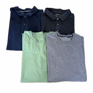 Eddie Bauer Mens Shirts Lot 4 2XL Tall 2 Polo/2 T-Shirt Multicolored